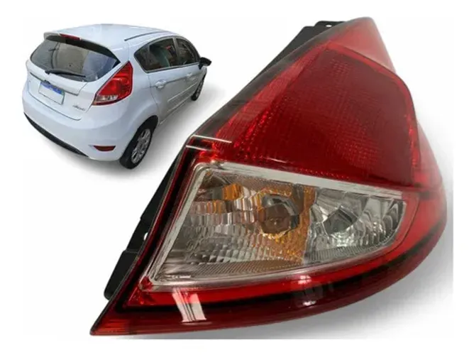 Lanterna Traseira Ford New Fiesta Hatch Direita 2011 A 2017 Direito/passageiro Vermelho