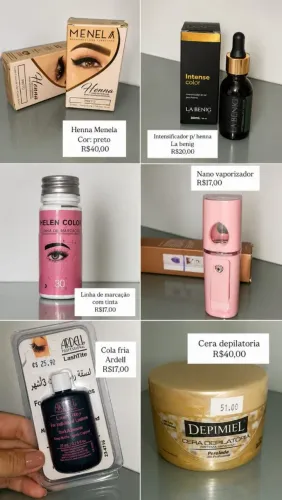 Material pra cílios e sobrancelhas