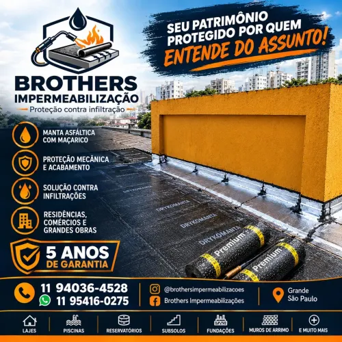 Impermeabilização de Lajes e Telhados | Manta Asfáltica e Polimérica