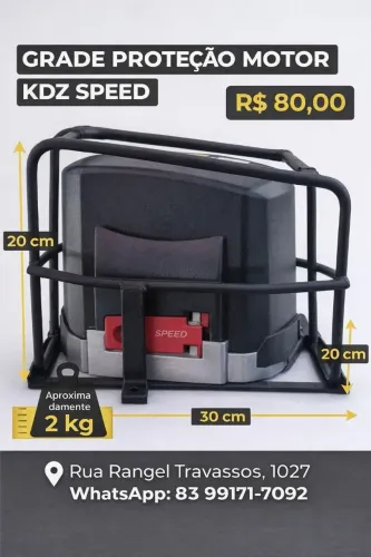 Grade Proteção para Motor de Portão de garagem Garen KDZ Speed, L30xA20xP20