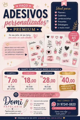 ADESIVOS PERSONALIZADOS COM SEU TEMA