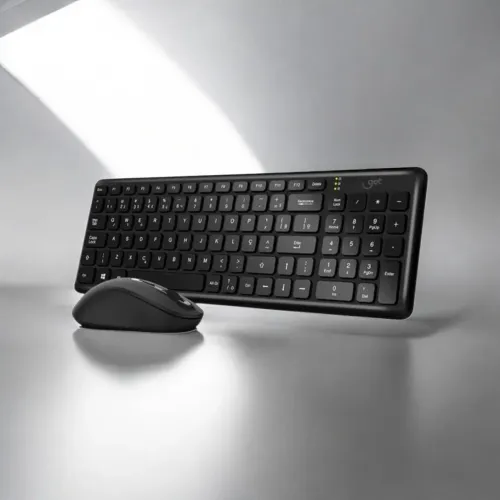 Kit Teclado e Mouse Sem Fio USB Get Compact 2