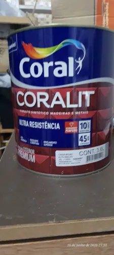 Lata de tinta coral cor cinza medio 3,6 litros