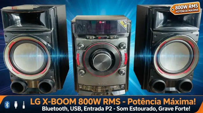 LG X-Boom 800W RMS - Super Potente, Bluetooth