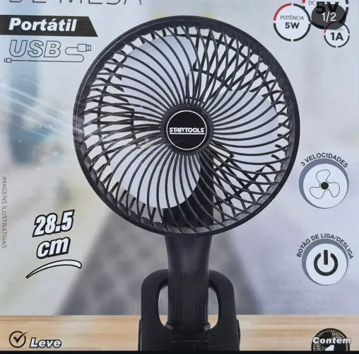 MINI VENTILADOR C/CLIP ROTATIVO RECARR REF