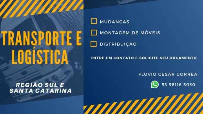 Mudança pelotas e região Sul RS SC transporte em geral