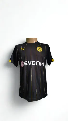 Camisa Borussia Dortmund Puma away preta listrada 2014/15