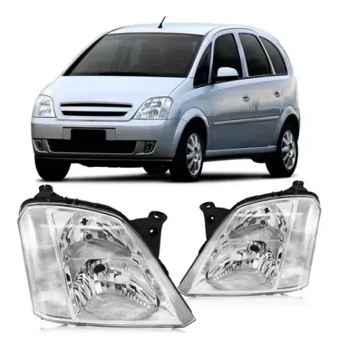 FAROL MERIVA LADO DIREITO CROMADA 
