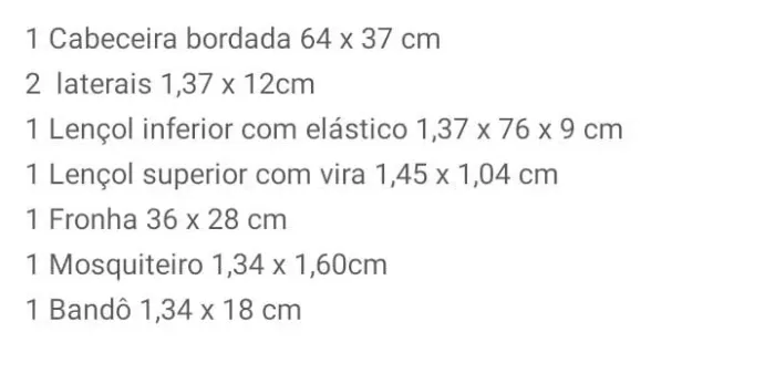 Kit berço completo 