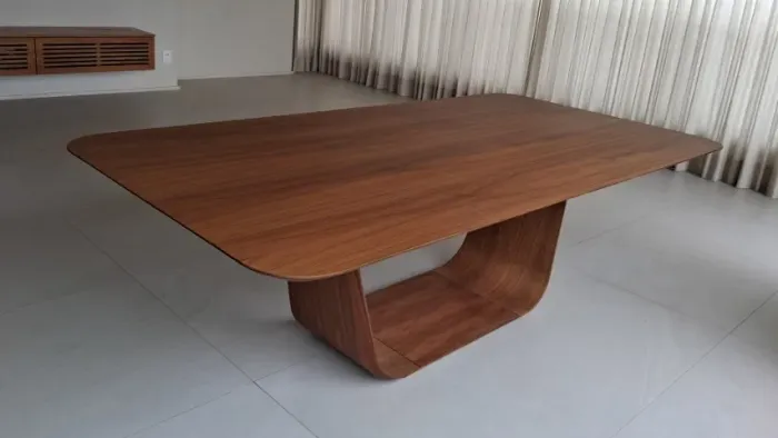 Mesa De Jantar 240x120 Madeira (Nogueira) - 8 Lugares