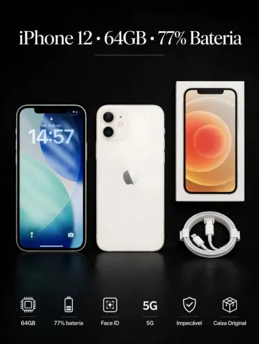 Iphone 12 impecável com caixa original sem detalhes