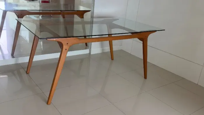 Mesa de jantar retangular 1,80m x 0,95 Tok Stok