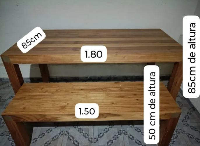 Mesa de madeira Grande