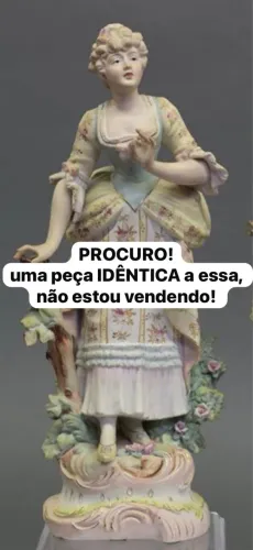 Porcelana biscuit antiga Capodimonte Luis xv rococó art noveau 