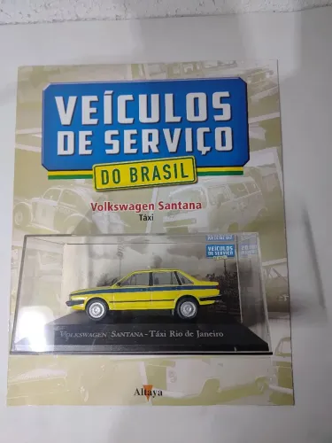 Miniatura Volkswagen Santana Táxi RJ 1:43 Altaya + Fascículo