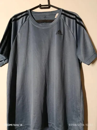 camiseta adidas climalite azul m