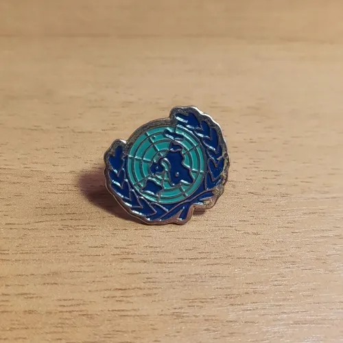 Broche Militar das Nações Unidas, Broche de Chapéu Raro e Único, Broche de Lapela