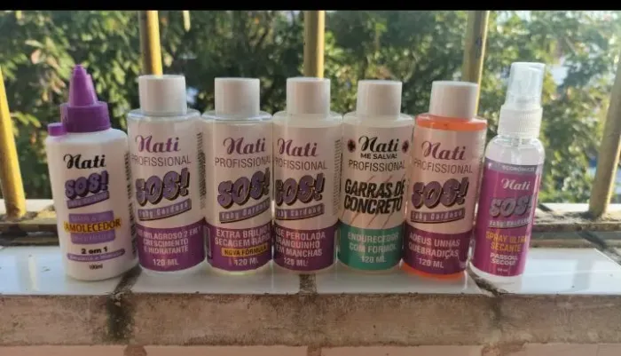 Pra zera o estoque 7 produtos para unha por 50,00 reais