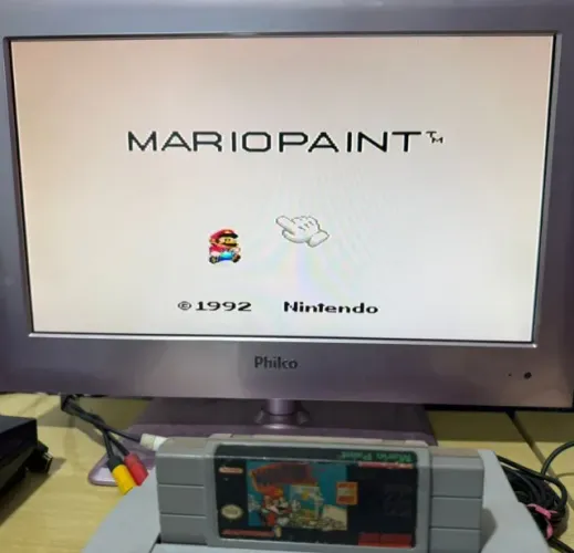 Cartucho Jogo Mario Paint Snes Super Nintendo Playtronic Apenas o Jogo