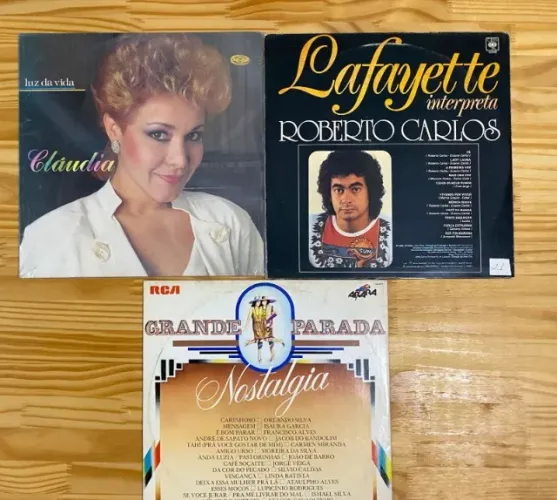 lote 3 discos de vinil. claudia / lafayette / grande parada