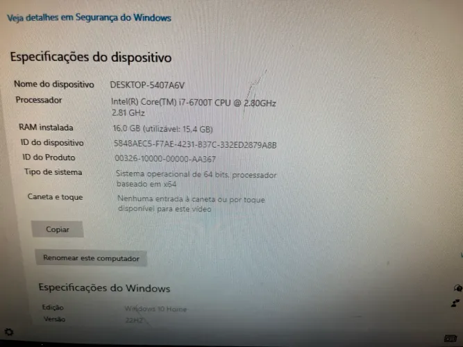 Vende-se Mini CPu Core i7 