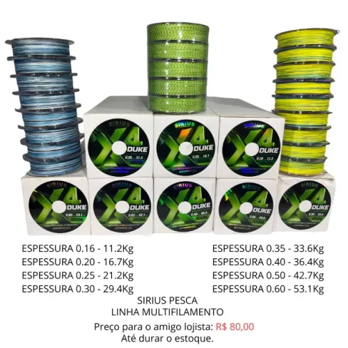 caixa de linha multifilamento x4 1000 mt