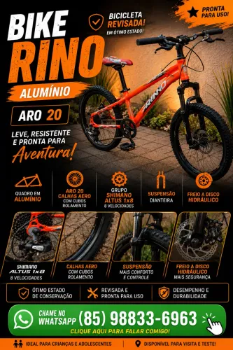 Bike Rino Alumínio Aro 20 