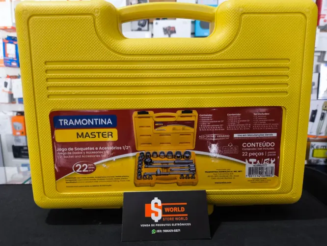 Kit de Chave Catraca Tramontina 22 Peças - Pronta entrega. Loja Store World