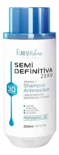 Shampoo Antiresiduo 3D Forever Liss Semi Definitiva Zero. 300ml