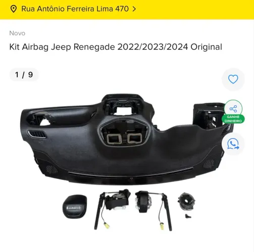 KIT AIRBAG JEEP RENEGADE 2023 2024