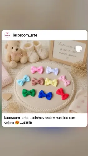 Lacinhos de velcro par recém nascido!