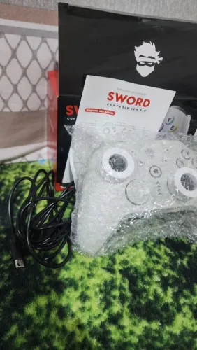 Controle Gamer rgb joystick Branco