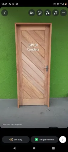Porta angico diagonal completa já montada 849,00