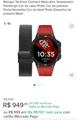 Relogio  flamengo Technos