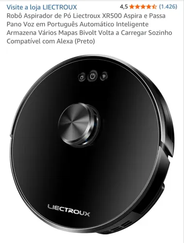Robô Aspirador de Pó Liectroux XR500 Aspira e Passa Pano - Retirada no Local