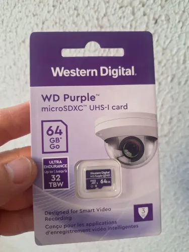 Cartão de Memória microSD 64GB WD Purple Intelbras
