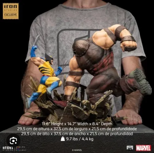 Iron Studios Marvel Comics X-Men Wolverine vs Juggernaut 1/10 Scale Battle Diorama Statue