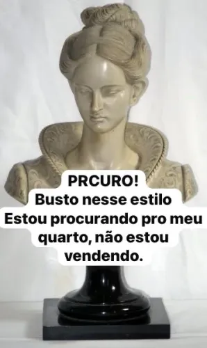 Busto escultura estátua antigo resina italiana pó de mármore Luis xv rococó Art Noveau 