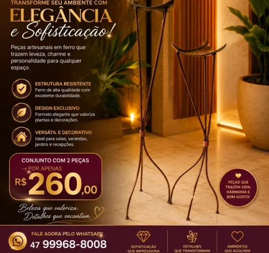 Peças de ferro decorativa