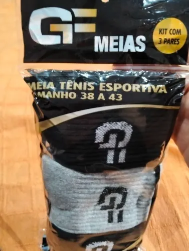 Kit com 3 meias femininas e masculinas