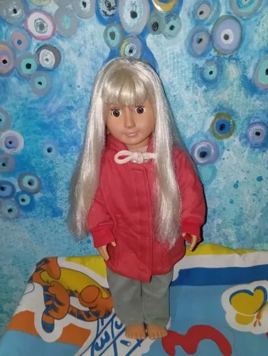 boneca our generation loira olhos castanhos