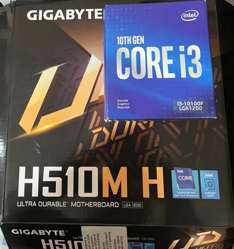 Kit Processador i3 10100f + Placa Mãe H510M H + Fonte 500w