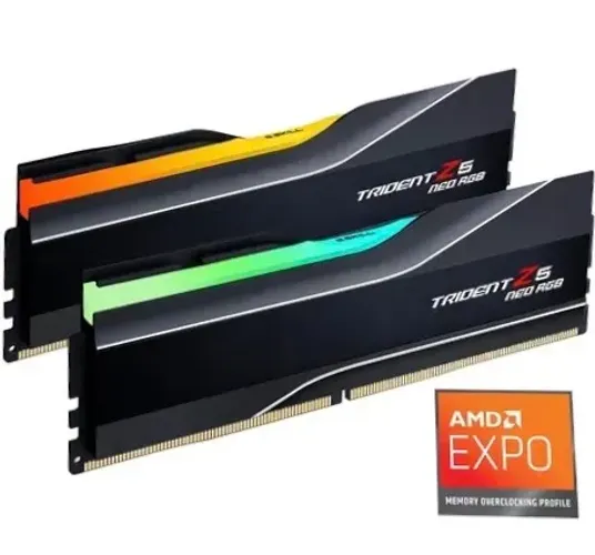 Memória ram G.Skill DDR5 32gb (2x16gb) Trident Z5 NEO RGB preta 7200mhz CL34 AMD EXPO