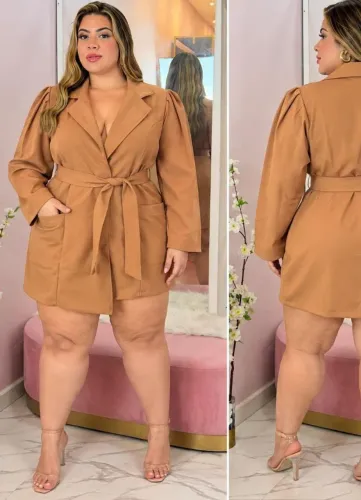 Jaleco em alfaiataria feminino veste 48/52