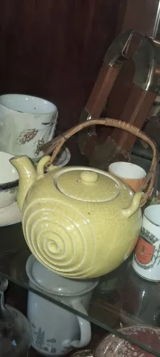 Chaleira japonesa em porcelana muito antiga craquelet