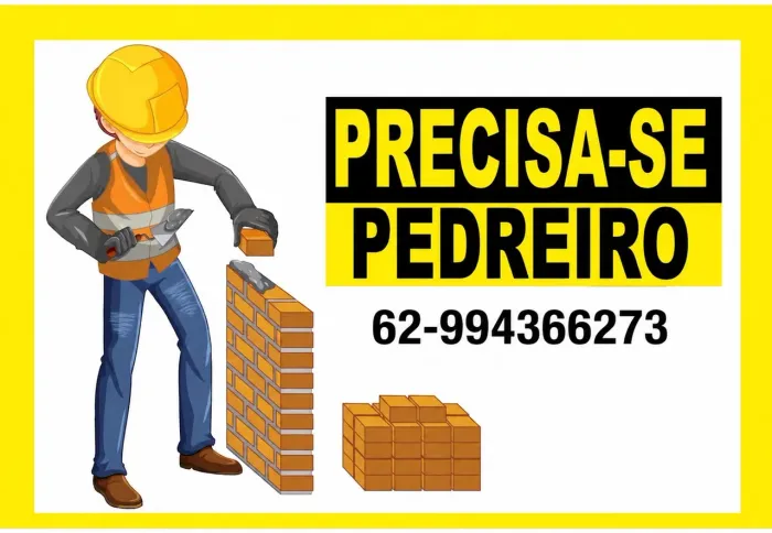 Contrata se pedreiro 