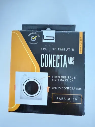 Spot de embutir conecta abs mr16 - novo na caixa