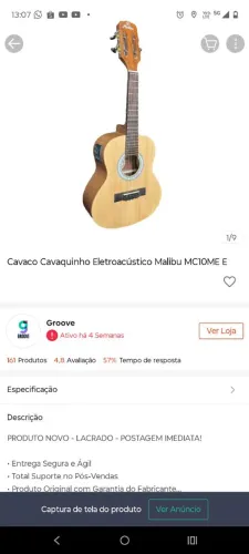 Vendendo cavaquinho Malibu