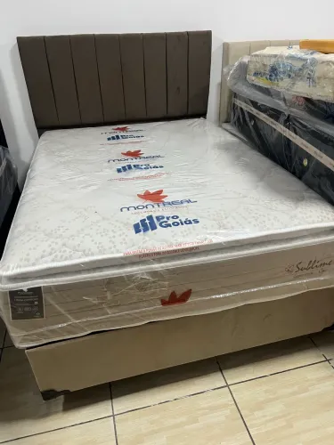 Cama casal. Com molas ensacadas individual de 075cm