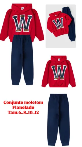 Moletom flanelado  tamanhos 1 a 12 anos